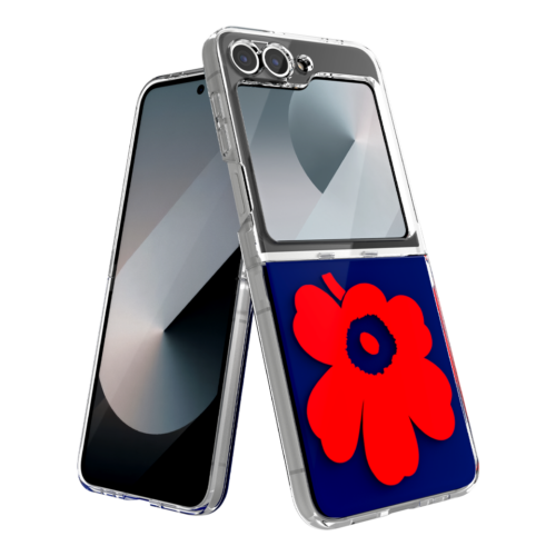 Marimekko รุ่น Case IML - เคส Galaxy Z Flip 6 - สี Blue/Red