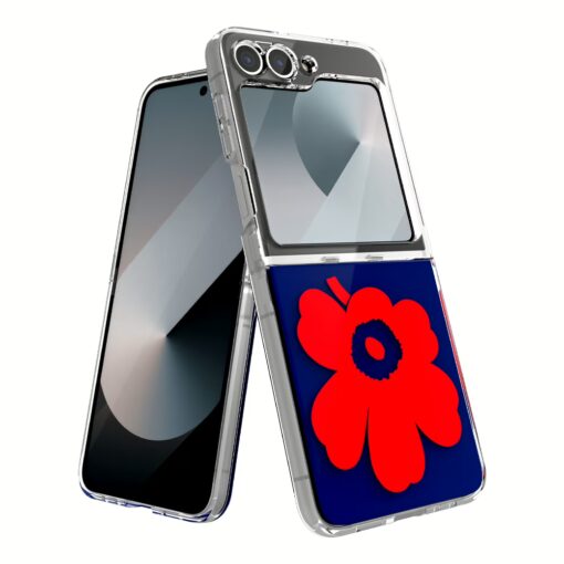 Marimekko รุ่น Case IML - เคส Galaxy Z Flip 6 - สี Blue/Red - Image 5