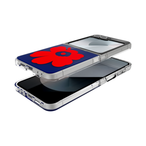 Marimekko รุ่น Case IML - เคส Galaxy Z Flip 6 - สี Blue/Red