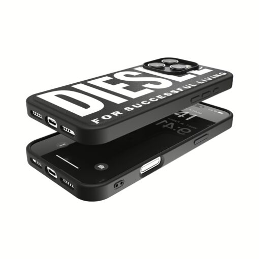 Diesel รุ่น Moulded Case Core with Magsafe - เคส iPhone 16 Pro Max - สี Black/White - Image 9