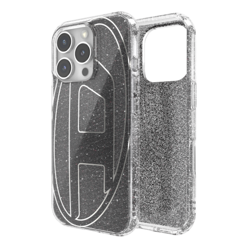 Diesel รุ่น Oval D Glitter Case - เคส iPhone 16 Pro - สี Black