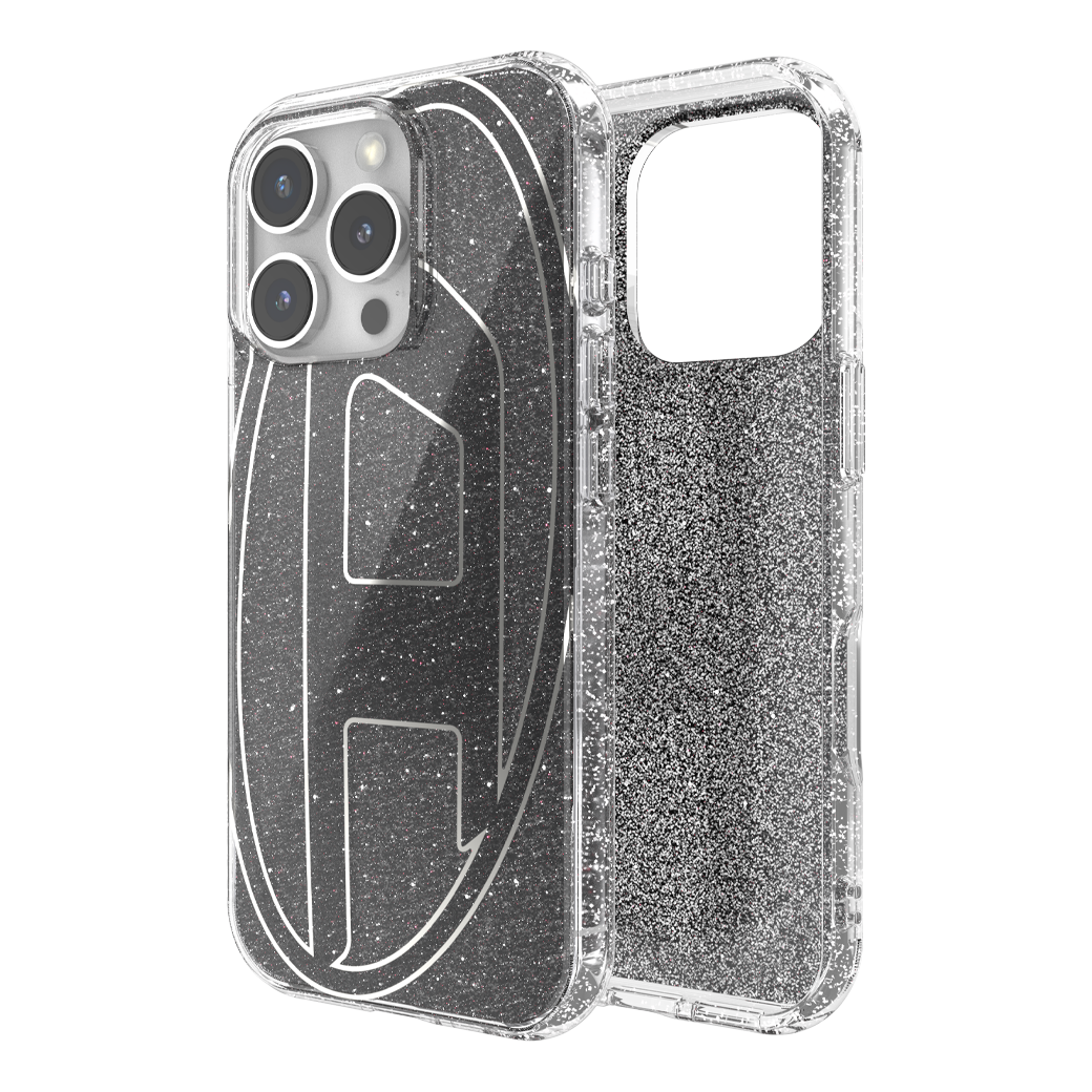 Diesel รุ่น Oval D Glitter Case - เคส iPhone 16 Pro Max - สี Black