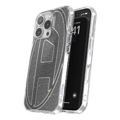 Diesel รุ่น Oval D Glitter Case - เคส iPhone 16 Pro - สี Black