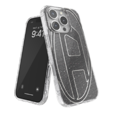 Diesel รุ่น Oval D Glitter Case - เคส iPhone 16 Pro - สี Black