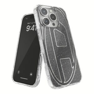 Diesel รุ่น Oval D Glitter Case - เคส iPhone 16 Pro - สี Black