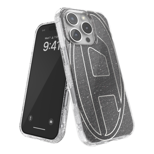 Diesel รุ่น Oval D Glitter Case - เคส iPhone 16 Pro - สี Black