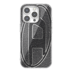 Diesel รุ่น Oval D Glitter Case - เคส iPhone 16 Pro - สี Black
