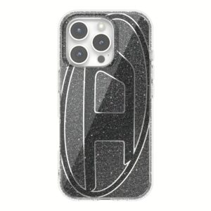 Diesel รุ่น Oval D Glitter Case - เคส iPhone 16 Pro - สี Black