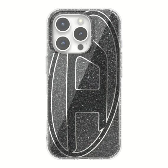Diesel รุ่น Oval D Glitter Case - เคส iPhone 16 Pro - สี Black