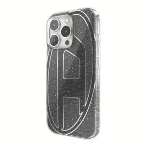 Diesel รุ่น Oval D Glitter Case - เคส iPhone 16 Pro - สี Black