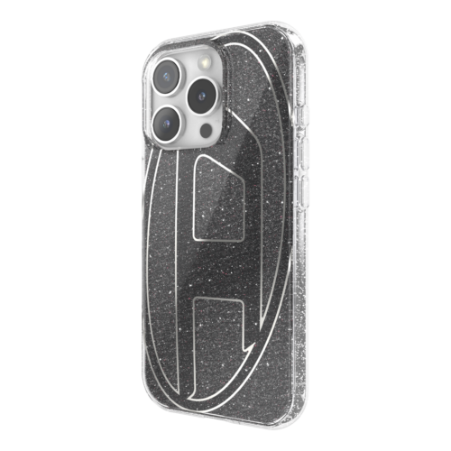 Diesel รุ่น Oval D Glitter Case - เคส iPhone 16 Pro - สี Black
