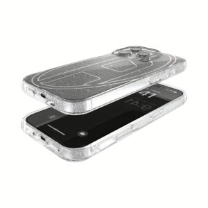 Diesel รุ่น Oval D Glitter Case - เคส iPhone 16 Pro - สี Black