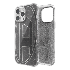 Diesel รุ่น Oval D Glitter Case - เคส iPhone 16 Pro Max - สี Black