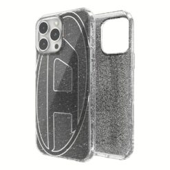 Diesel รุ่น Oval D Glitter Case - เคส iPhone 16 Pro Max - สี Black