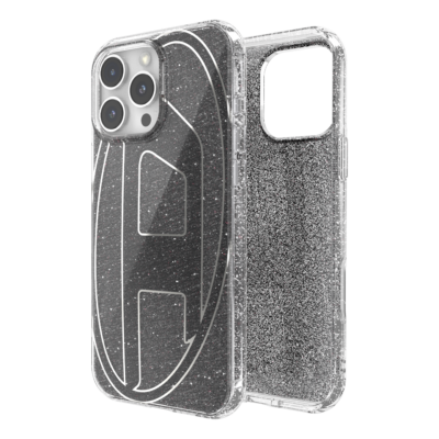 Diesel รุ่น Oval D Glitter Case - เคส iPhone 16 Pro Max - สี Black