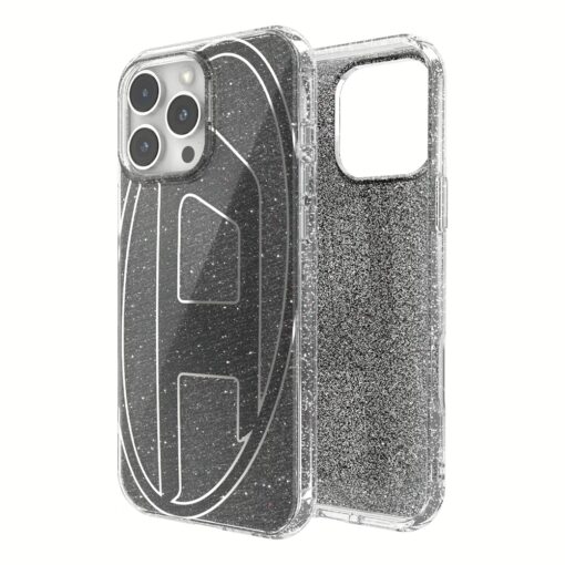 Diesel รุ่น Oval D Glitter Case - เคส iPhone 16 Pro Max - สี Black - Image 2
