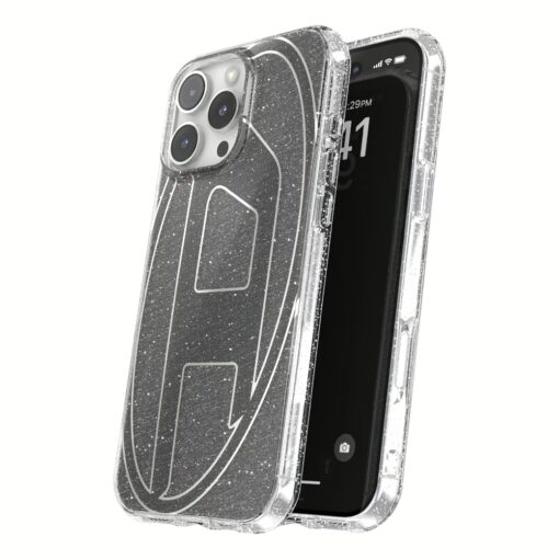 Diesel รุ่น Oval D Glitter Case - เคส iPhone 16 Pro Max - สี Black - Image 5