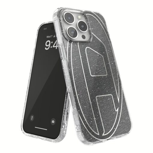 Diesel รุ่น Oval D Glitter Case - เคส iPhone 16 Pro Max - สี Black - Image 6