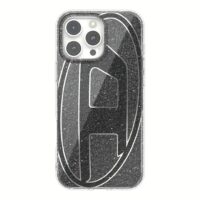 Diesel รุ่น Oval D Glitter Case - เคส iPhone 16 Pro Max - สี Black