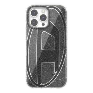 Diesel รุ่น Oval D Glitter Case - เคส iPhone 16 Pro Max - สี Black