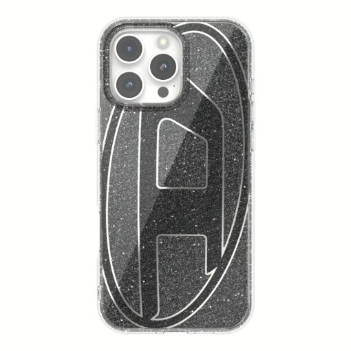 Diesel รุ่น Oval D Glitter Case - เคส iPhone 16 Pro Max - สี Black