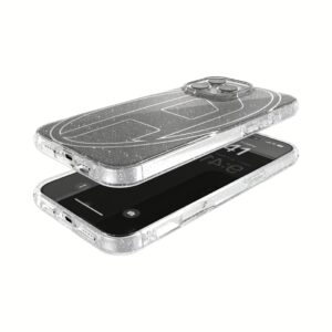 Diesel รุ่น Oval D Glitter Case - เคส iPhone 16 Pro Max - สี Black