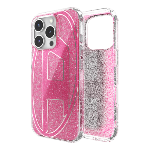 Diesel รุ่น Oval D Glitter Case - เคส iPhone 16 Pro - สี Pink
