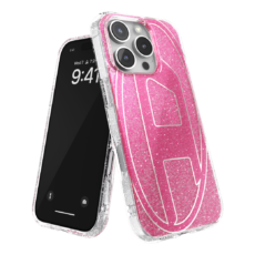 Diesel รุ่น Oval D Glitter Case - เคส iPhone 16 Pro - สี Pink