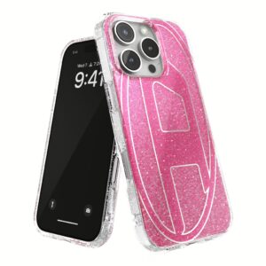 Diesel รุ่น Oval D Glitter Case - เคส iPhone 16 Pro - สี Pink