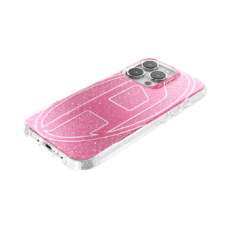 Diesel รุ่น Oval D Glitter Case - เคส iPhone 16 Pro - สี Pink