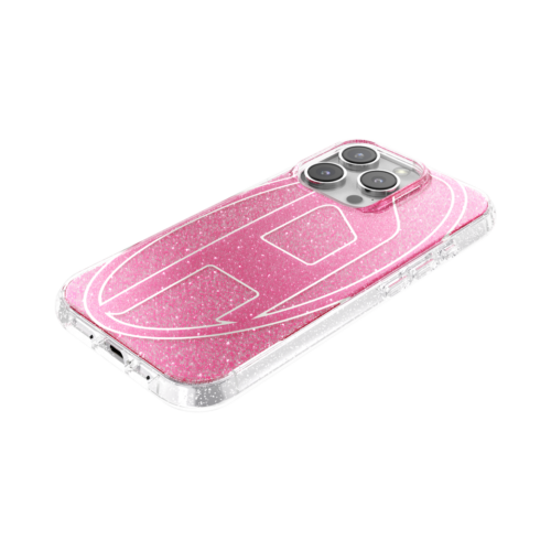Diesel รุ่น Oval D Glitter Case - เคส iPhone 16 Pro - สี Pink
