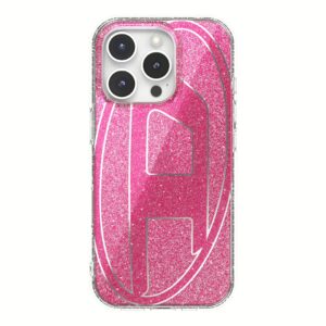 Diesel รุ่น Oval D Glitter Case - เคส iPhone 16 Pro - สี Pink