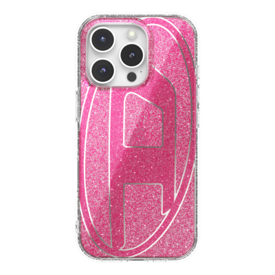 Diesel รุ่น Oval D Glitter Case - เคส iPhone 16 Pro - สี Pink