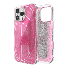 Diesel รุ่น Oval D Glitter Case - เคส iPhone 16 Pro Max - สี Pink