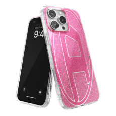 Diesel รุ่น Oval D Glitter Case - เคส iPhone 16 Pro Max - สี Pink
