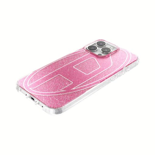 Diesel รุ่น Oval D Glitter Case - เคส iPhone 16 Pro Max - สี Pink - Image 7