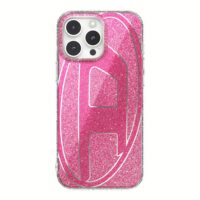 Diesel รุ่น Oval D Glitter Case - เคส iPhone 16 Pro Max - สี Pink