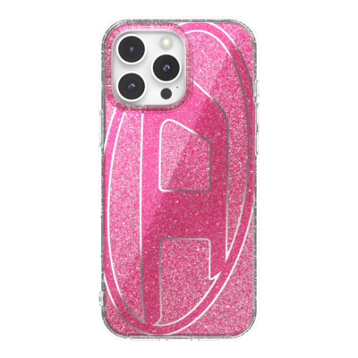 Diesel รุ่น Oval D Glitter Case - เคส iPhone 16 Pro Max - สี Pink