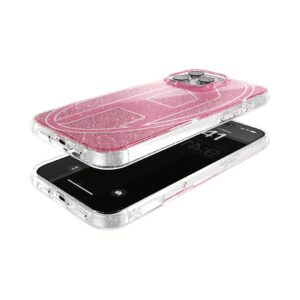 Diesel รุ่น Oval D Glitter Case - เคส iPhone 16 Pro Max - สี Pink