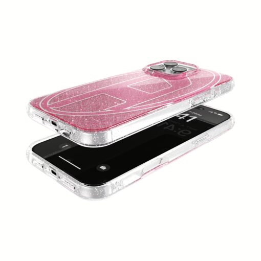 Diesel รุ่น Oval D Glitter Case - เคส iPhone 16 Pro Max - สี Pink - Image 9