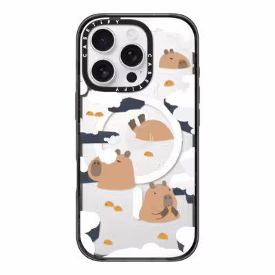 Casetify รุ่น Impact Case With Magsafe/Black - เคส iPhone 16 Pro - สี Floating Capybara