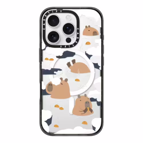 Casetify รุ่น Impact Case With Magsafe/Black - เคส iPhone 16 Pro - สี Floating Capybara