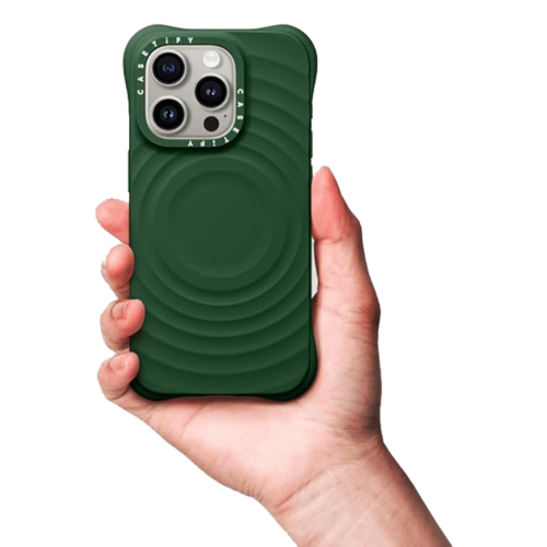 Casetify รุ่น Ripple Case - เคส iPhone 15 Pro Max - สี Deep Green