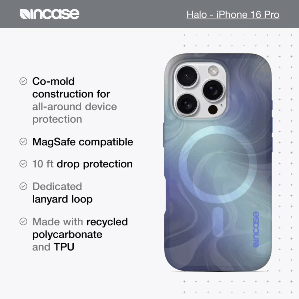 Incase รุ่น Halo Case for MagSafe for - เคส iPhone 16 Pro - สี Oil Slick Ocean