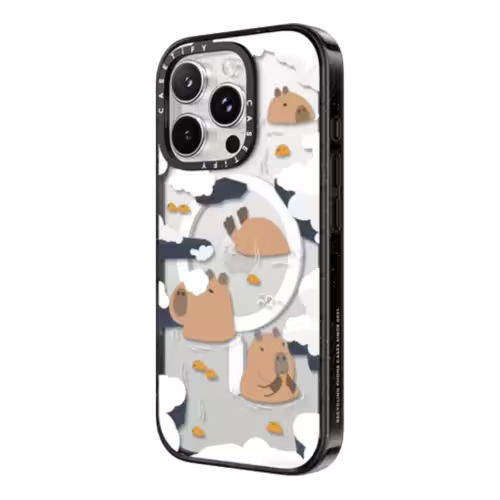 Casetify รุ่น Impact Case With Magsafe/Black - เคส iPhone 16 Pro - สี Floating Capybara