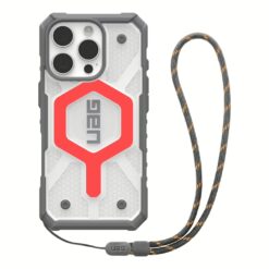 UAG รุ่น Pathfinder Clear Magsafe Bundle - เคส iPhone 16 Pro - สี Active Lava/Lanyard