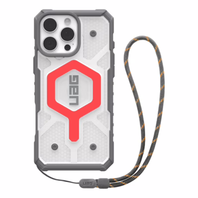 UAG รุ่น Pathfinder Clear Magsafe Bundle - เคส iPhone 16 Pro Max - สี Active Lava/Lanyard