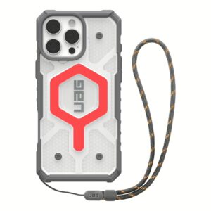 UAG รุ่น Pathfinder Clear Magsafe Bundle - เคส iPhone 16 Pro Max - สี Active Lava/Lanyard
