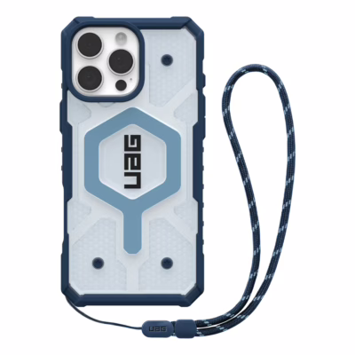 UAG รุ่น Pathfinder Clear Magsafe Bundle - เคส iPhone 16 Pro Max - สี Blues/Lanyard