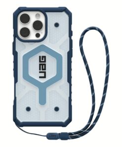 UAG รุ่น Pathfinder Clear Magsafe Bundle - เคส iPhone 16 Pro Max - สี Blues/Lanyard